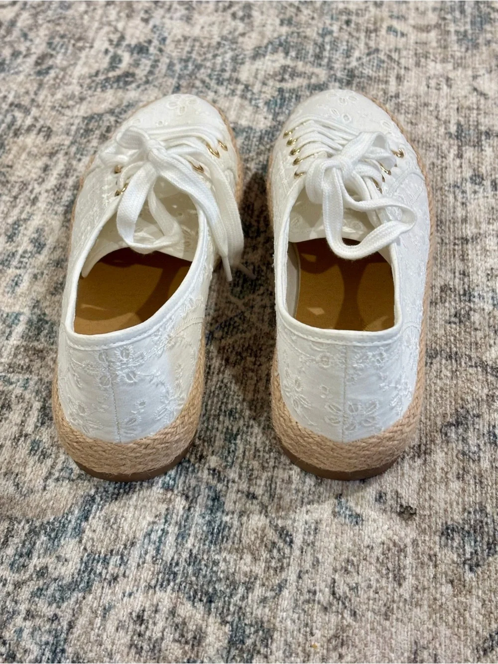 Tommy Bahama White/cream Floral Lace Espadrille Sneakers